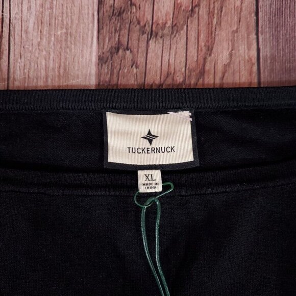 NWT Tuckernuck Womens Size XL Black Wide Neck Valencia Sweater Rayon Nylon - Picture 13 of 16